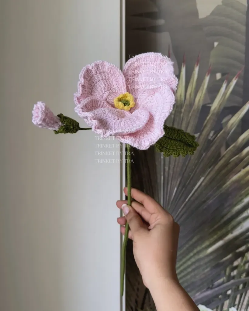 Corn poppy with bud (Baby pink)