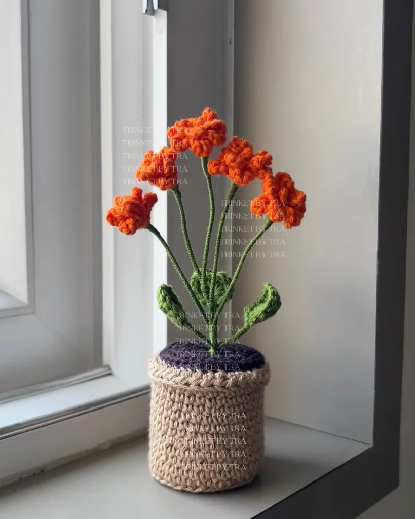 Forget me not pot (Orange)