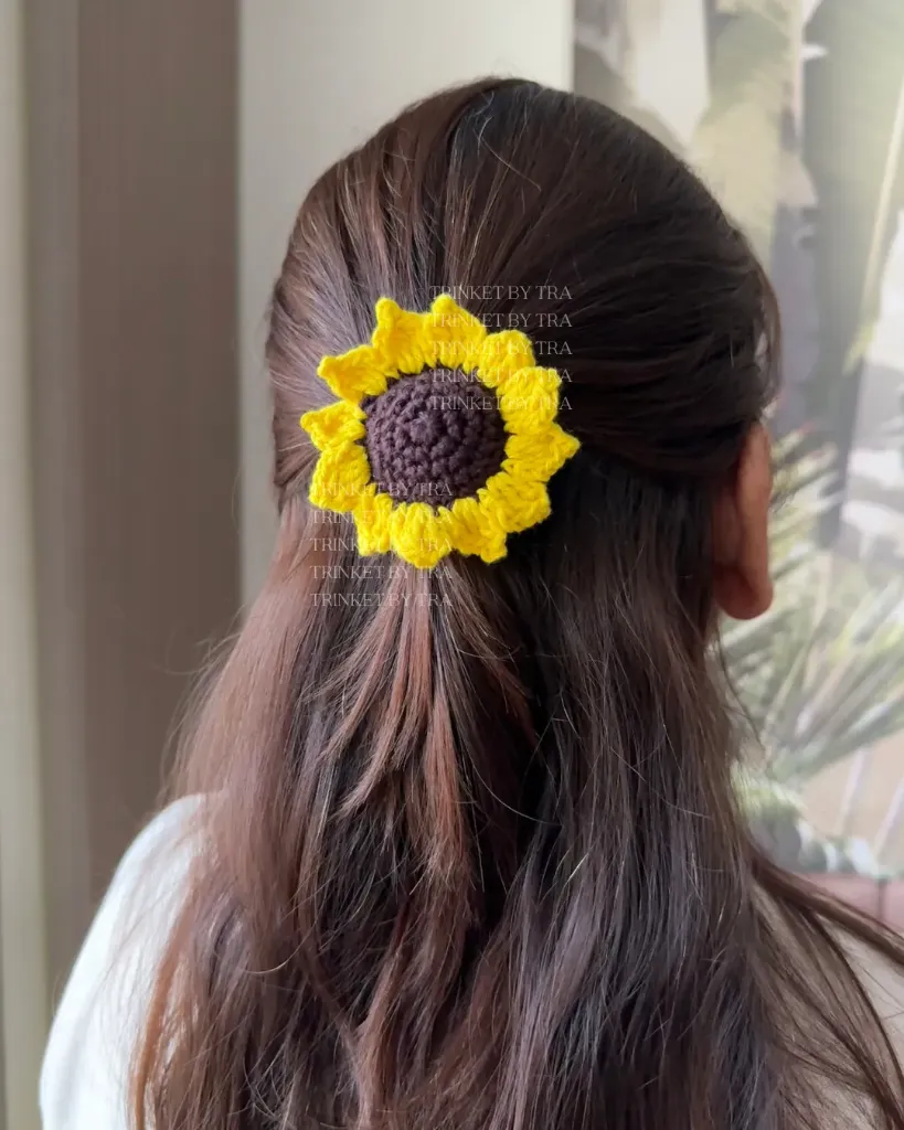 Sunflower hair tie