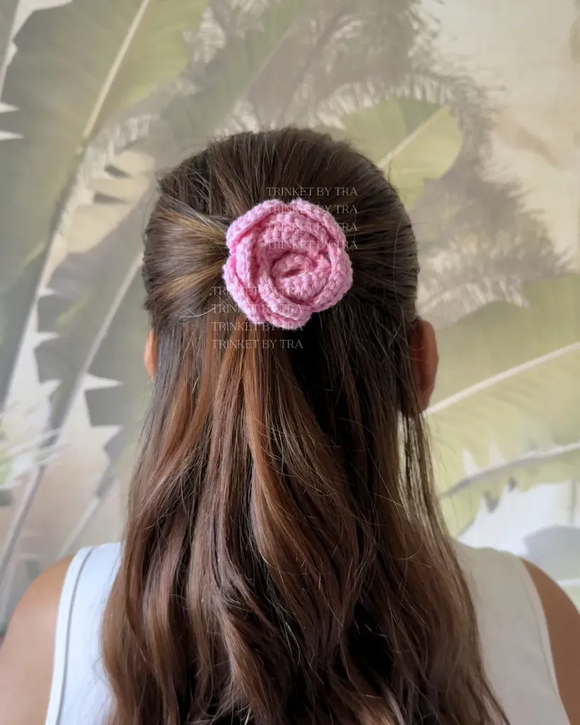 Rose hair tie (Baby pink)