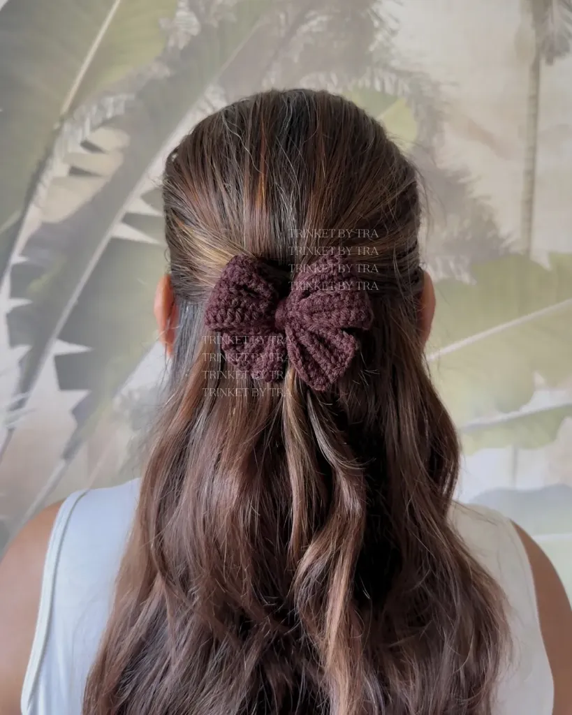 Bow hair tie (Brown)