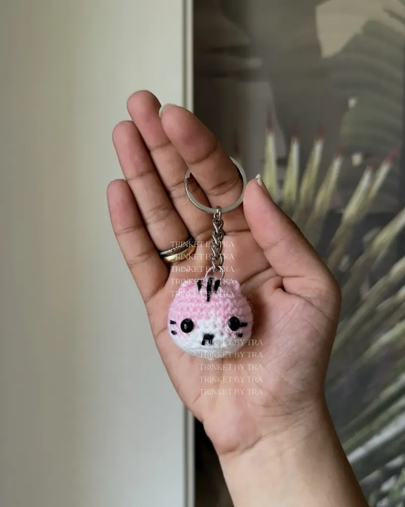 Mini cat keychain (Pink)