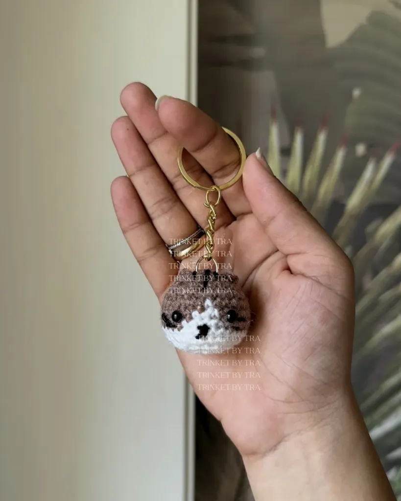 Mini cat keychain (Brown)