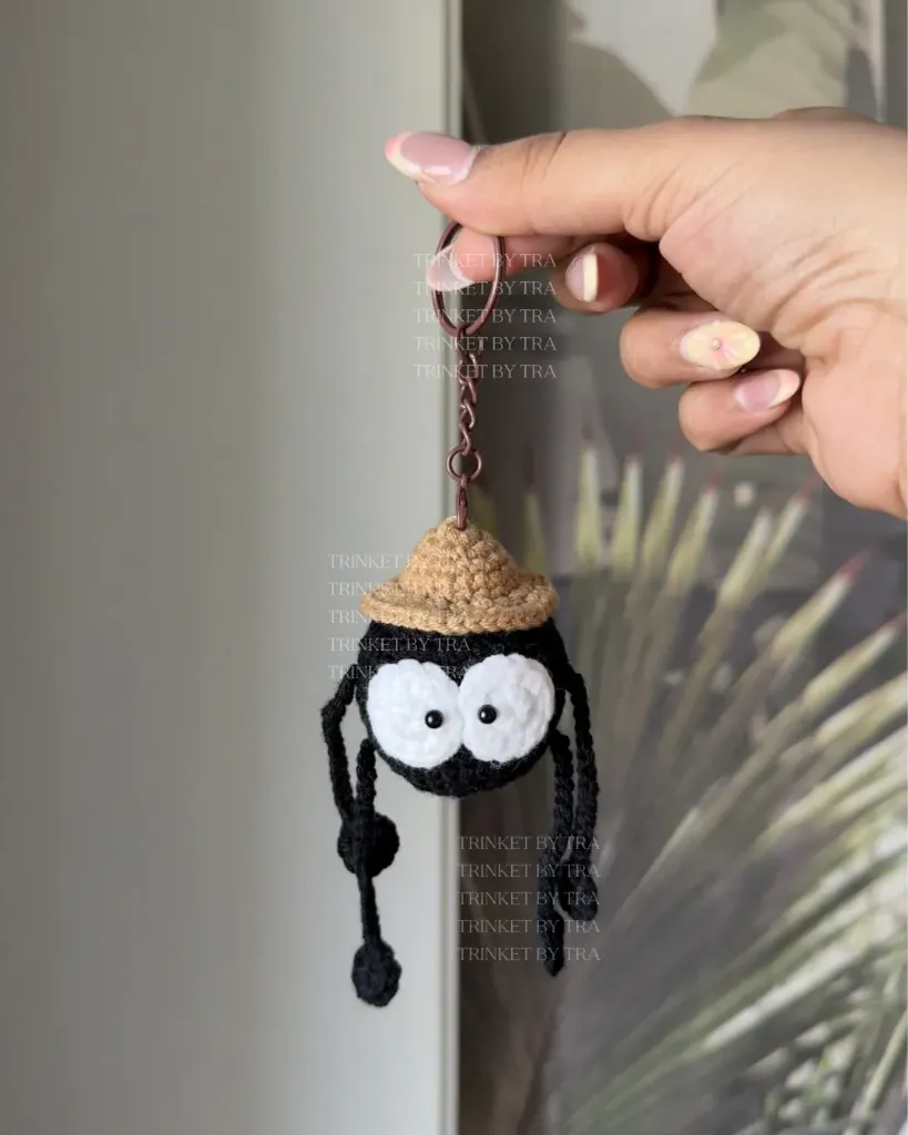 Black spidey keychain