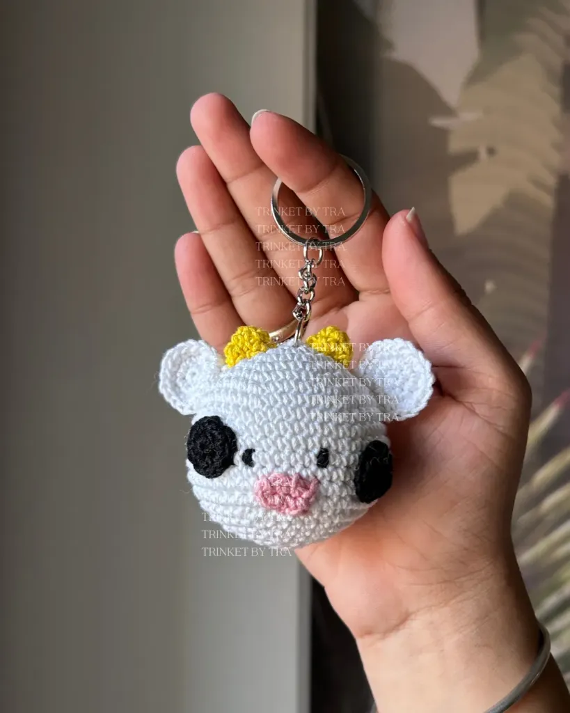 Cow keychain