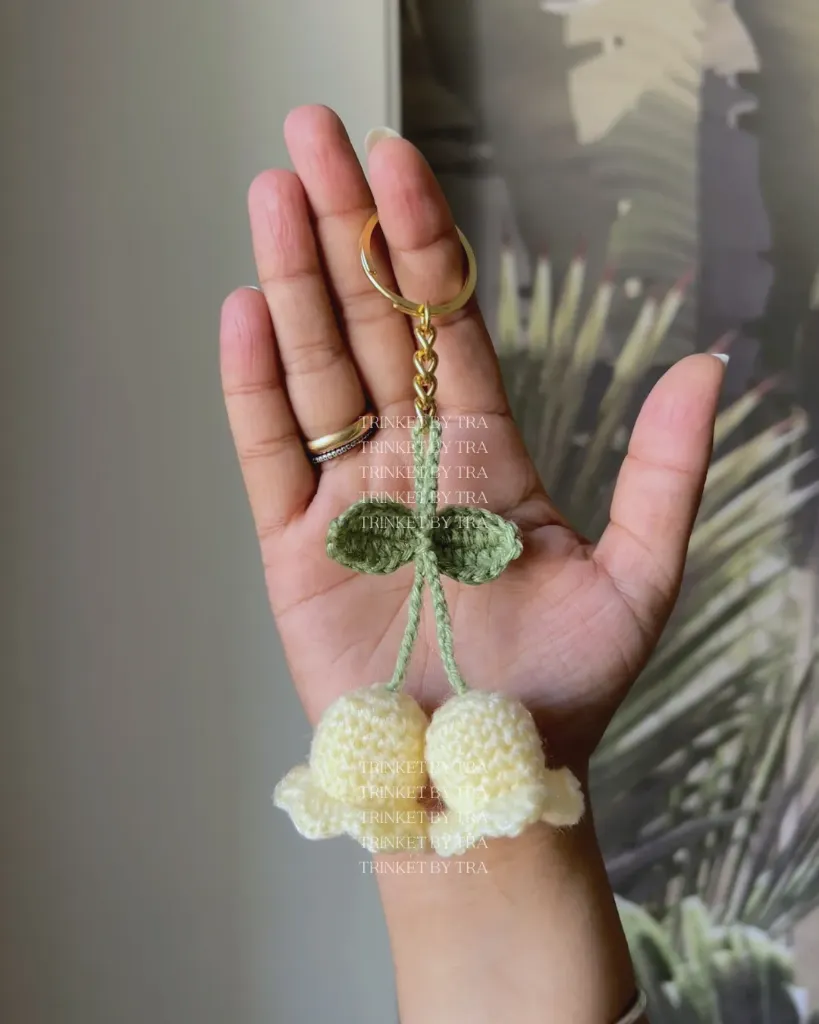 Lily of valley keychain