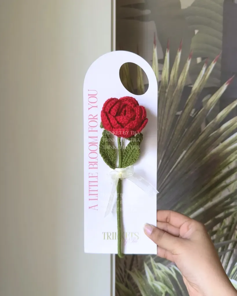 Rose on card