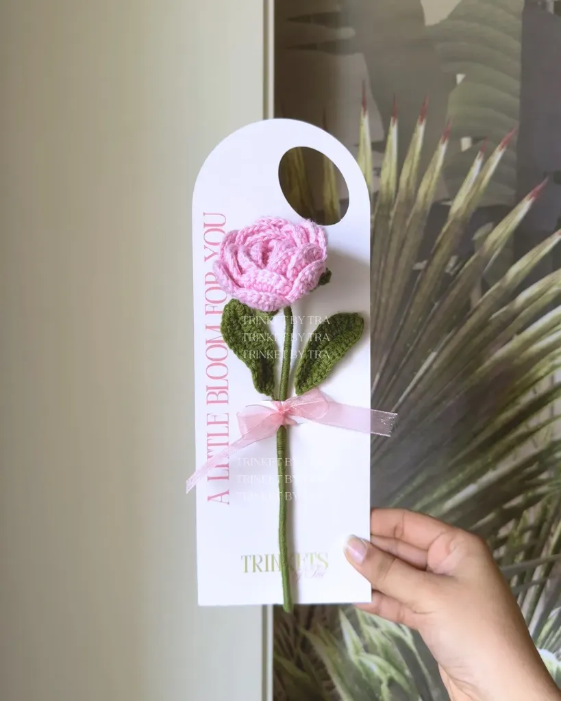 Rose on card