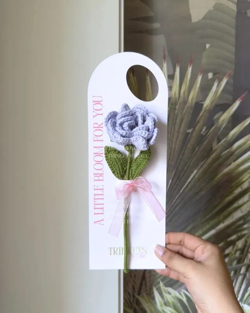 Rose on card
