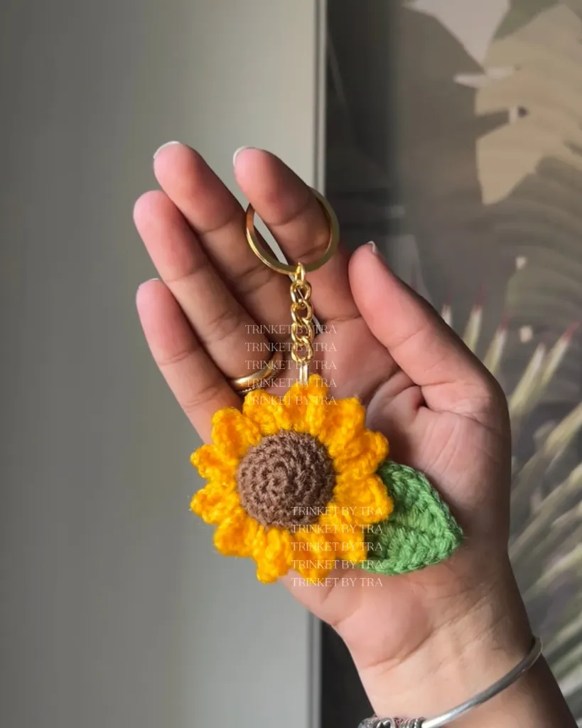 Sunflower keychain