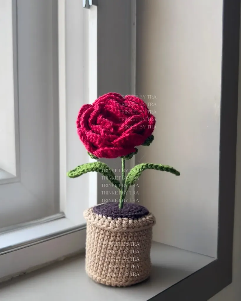 Single rose pot