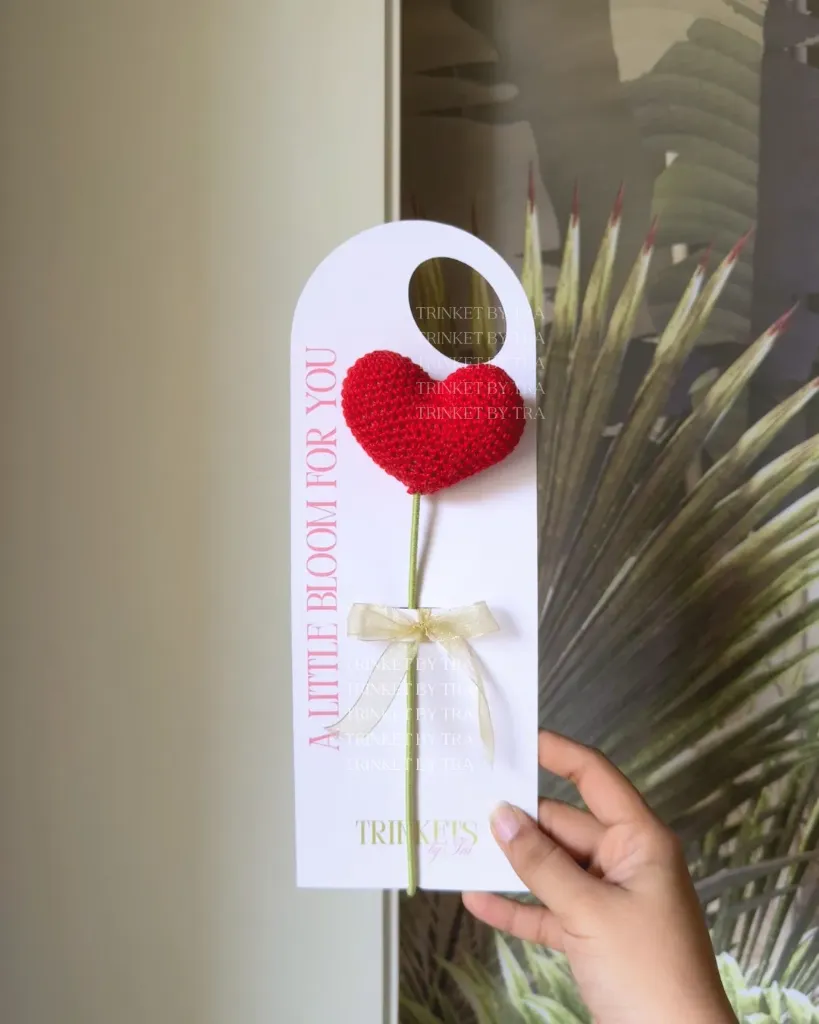 Heart stick on card