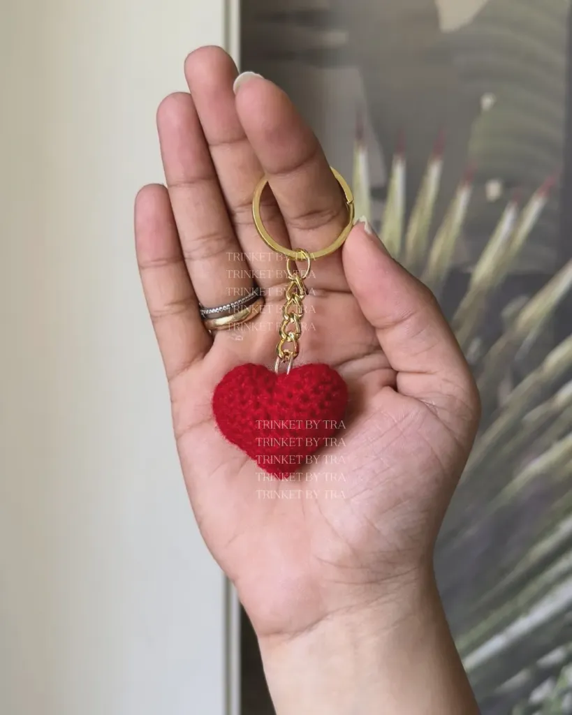 Mini heart keychain (Red)