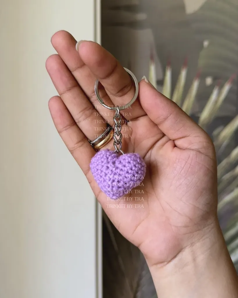 Mini heart keychain (Lavender)
