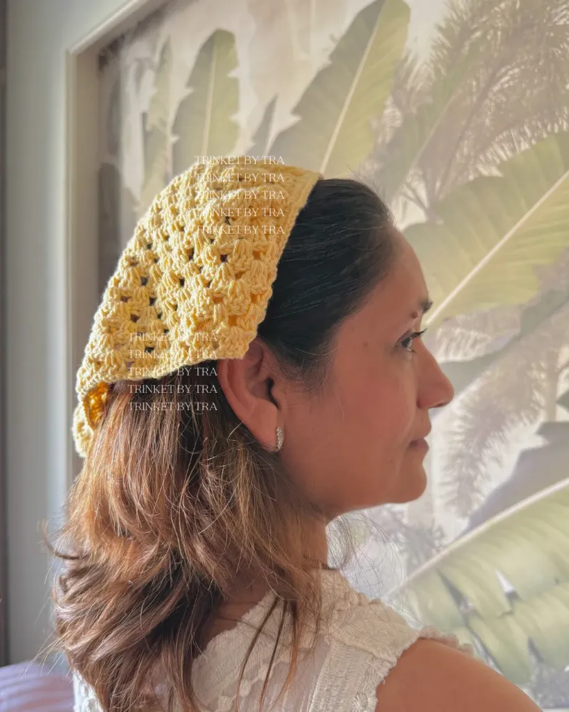 Hairband bandana: Plain (Butterscotch)