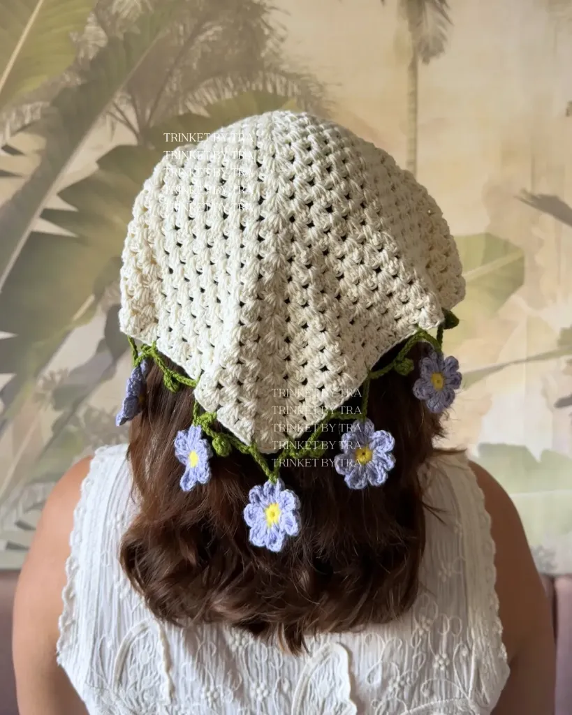 Hairband bandana: Floral (Lavender)