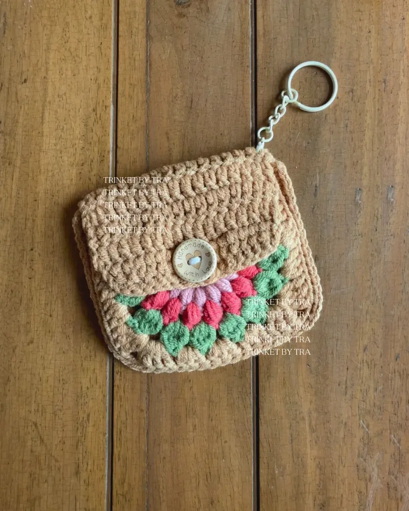Granny's square pouch (Brown)
